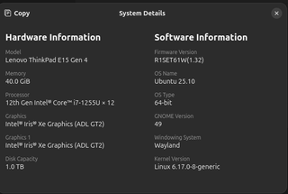 Lenovo Thinkpad E15 Gen 4 Intel i7 12th Gen