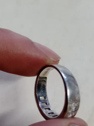 Anillo plata con piedras