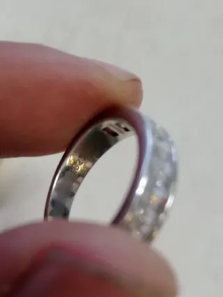 Anillo plata con piedras