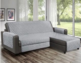 Copridivano con penisola nero