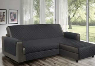 Copridivano con penisola nero