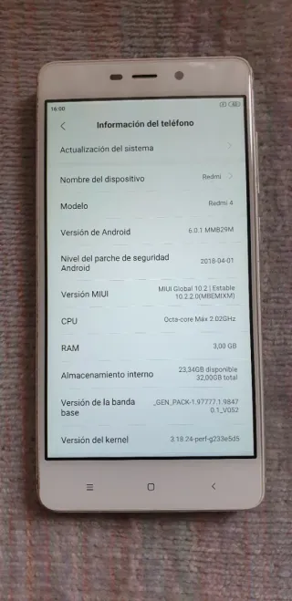 XIAOMI REDMI 4 LIBRE 32+3GB