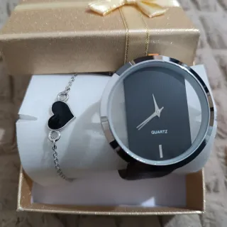 Orologio da polso con braccialetto a cuore