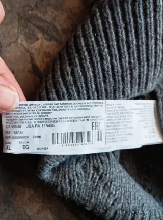 Jersey Mango Lana Texturizado Hombre XL