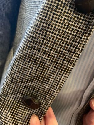 Chaqueta americana marrón y gris