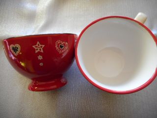 Set 2 ciotole e zuccheriera Brandani con decori