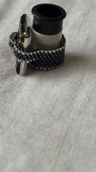 Anillo cristal facetado multicolor