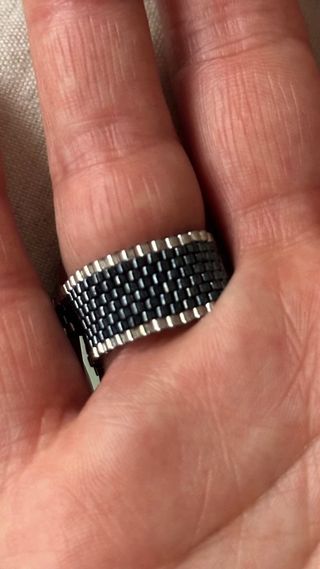 Anillo cristal facetado multicolor