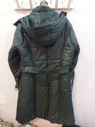 Abrigo parka mujer negro