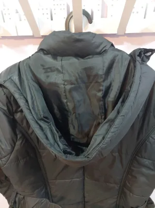 Abrigo parka mujer negro