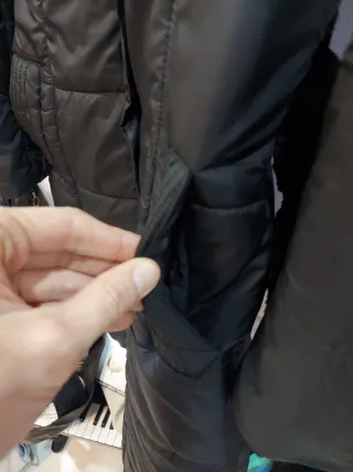 Abrigo parka mujer negro