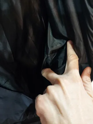 Abrigo parka mujer negro