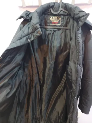 Abrigo parka mujer negro