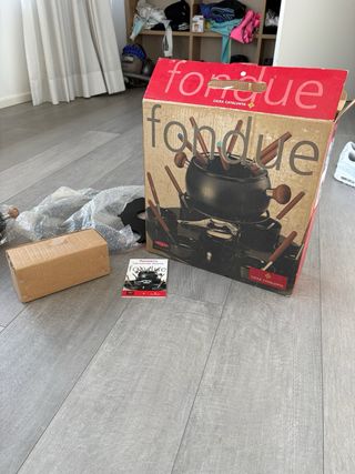 Set Fondue Orolay Negro y Madera