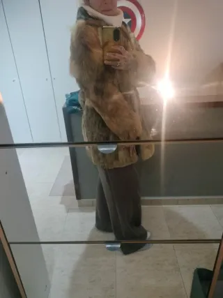 Abrigo de zorro auténtico