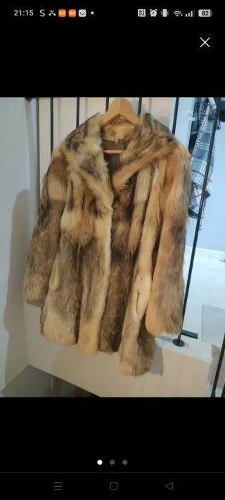 Abrigo de zorro auténtico