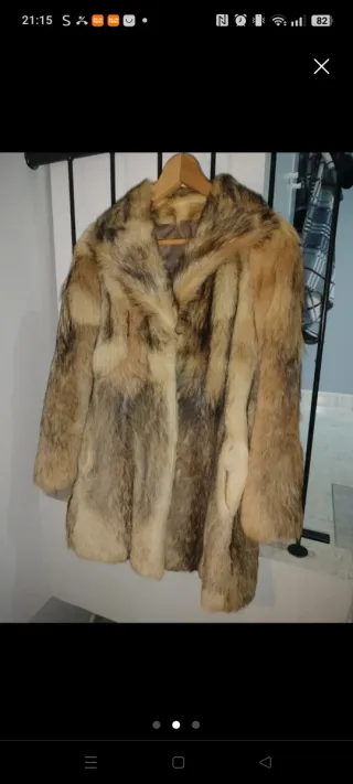 Abrigo de zorro auténtico