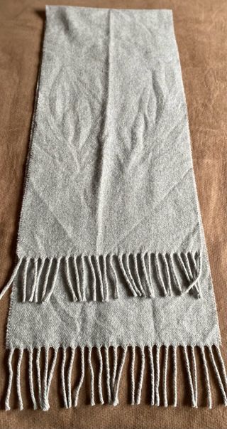 Bufanda Lambswool Gris Claro Hecha en Italia