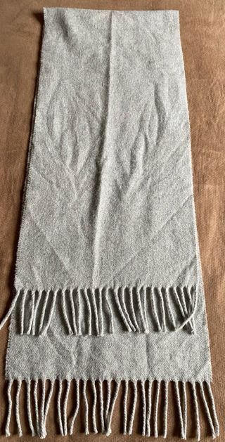 Bufanda Lambswool Gris Claro Hecha en Italia