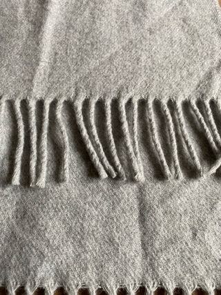 Bufanda Lambswool Gris Claro Hecha en Italia