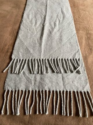 Bufanda Lambswool Gris Claro Hecha en Italia