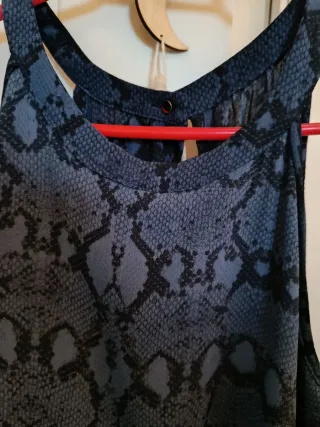 Vestido azul estampado piel serpiente