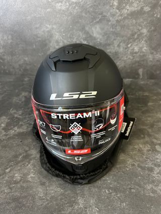 Casco Moto Integral LS2 Stream II Negro Mate Talla