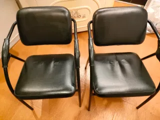 Sillas de peluquería negras (Set de 2)