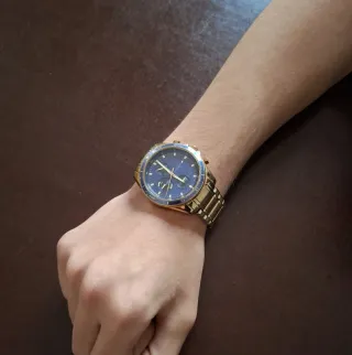 Reloj Tommy Hilfiger Caballero Dorado Azul