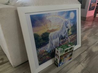 Puzzle Unicornio Enmarcado Brilla Oscuridad