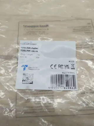 Cable Audio Fibra Óptica T'n'B