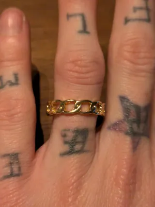 Anillo plata y oro Talla 17.7 mm / 17 mm / 16.5 mm