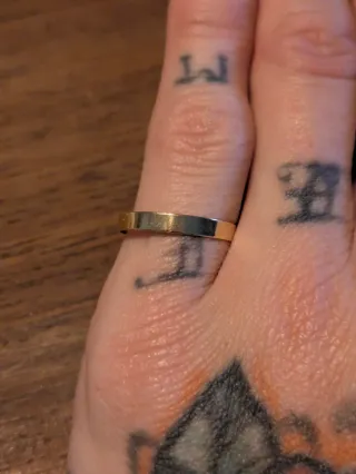 Anillo plata y oro Talla 17.7 mm / 17 mm / 16.5 mm