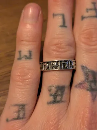 Anillo plata y oro Talla 17.7 mm / 17 mm / 16.5 mm