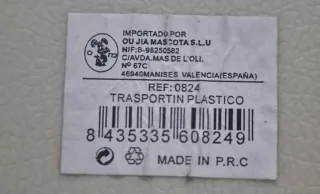 Transportín plástico para mascotas máximo 12-13 k