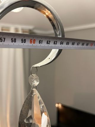 Lámpara de techo cristal y metal