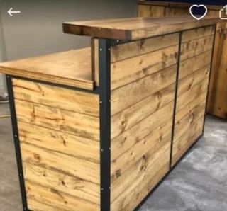 Mesa Rústica Industrial Madera y Metal