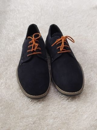 Zapatos de ante azul marino talla 39 (ercilla)
