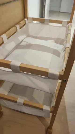 Bañera cambiador madera para bebé