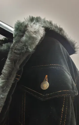 Giubbino Walter nero foderato pelliccia