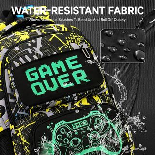 Zaino bambino Game Over con portachiavi