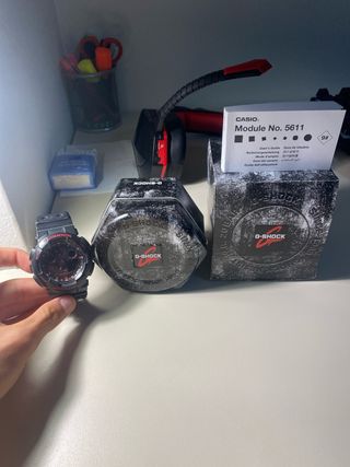 Reloj G-Shock GA-100 Negro/Rojo