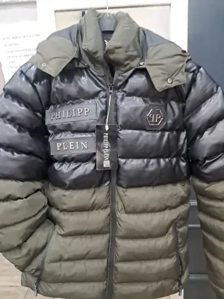 Chaqueta Philipp Plein Negra y Verde Militar