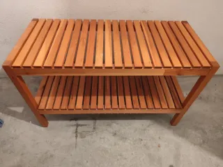 Banco de madera 2 niveles Ikea