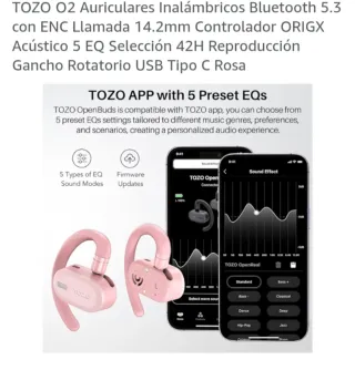 Auriculares TOZO Openbuds Rosa Pink
