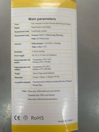 Tensiómetro Digital Comfort Brazo