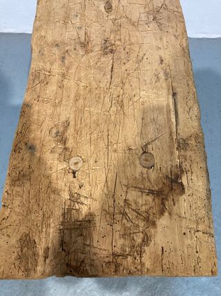 Banca rústica madera restaurada