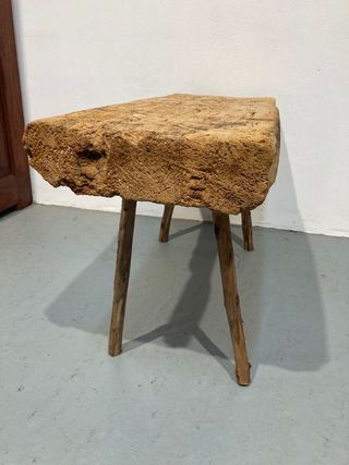 Banca rústica madera restaurada