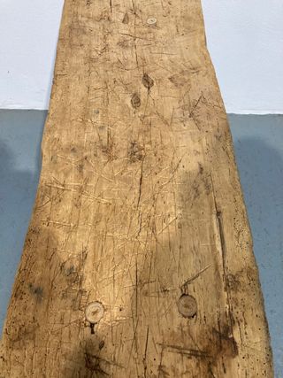 Banca rústica madera restaurada