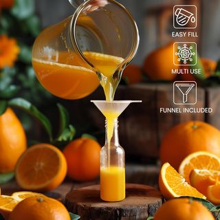 NUEVAS 48 mini botellas plástico con tapa 50ml
